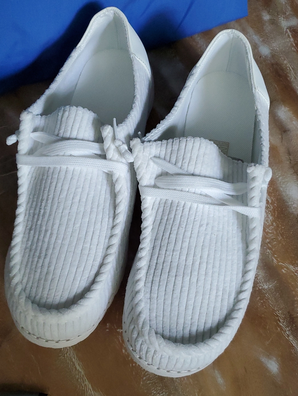 Mens White Slip-on